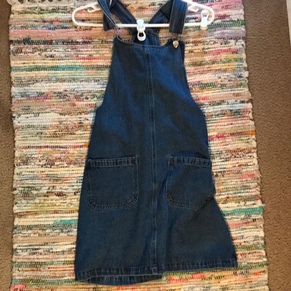 Denim overall dress